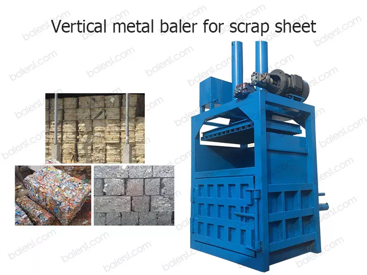 Vertical metal baler